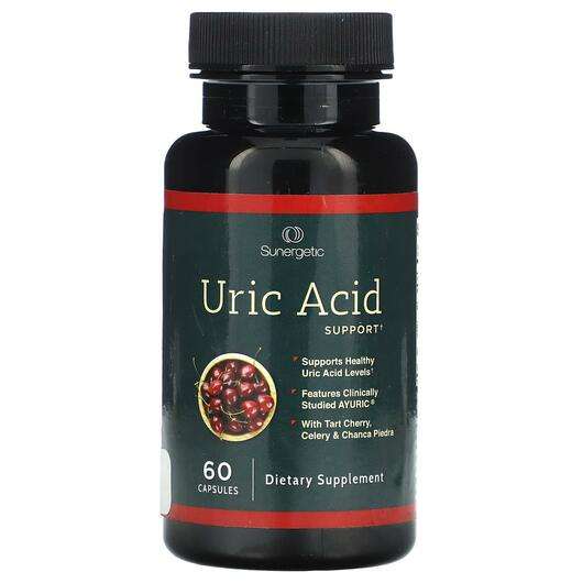 Основне фото товара Sunergetic, Uric Acid Support, Підтримка рівня сечової кислоти...