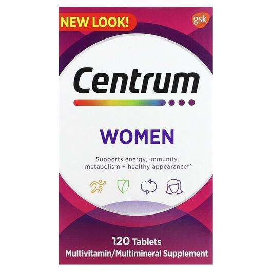Основное фото товара Centrum, Мультивитамины, Women Multivitamin, 120 таблеток