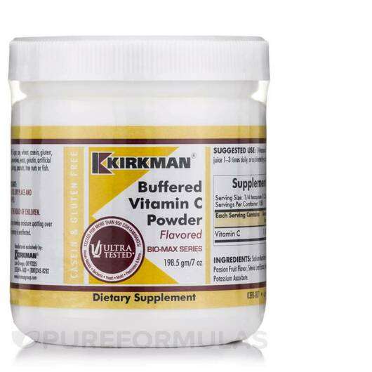 Основное фото товара Kirkman, Витамин C, Buffered Vitamin C Powder Flavored, 198.5 г