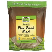 Real Food Organic Flax Seed Meal Льняное Масло NOW Foods