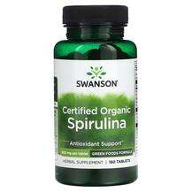 Swanson, Certified Organic Spirulina 500 mg, 180 Tablets