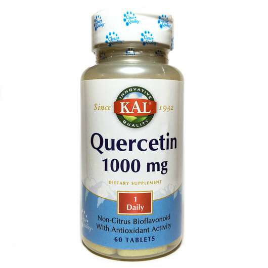Основное фото товара KAL, Кверцетин 1000 мг, Quercetin 1000 mg, 60 таблеток