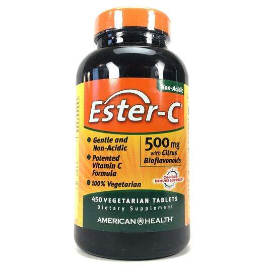 Основне фото товара American Health, Ester-C 500 mg, Естер С з Біофлавоноїдами, 45...
