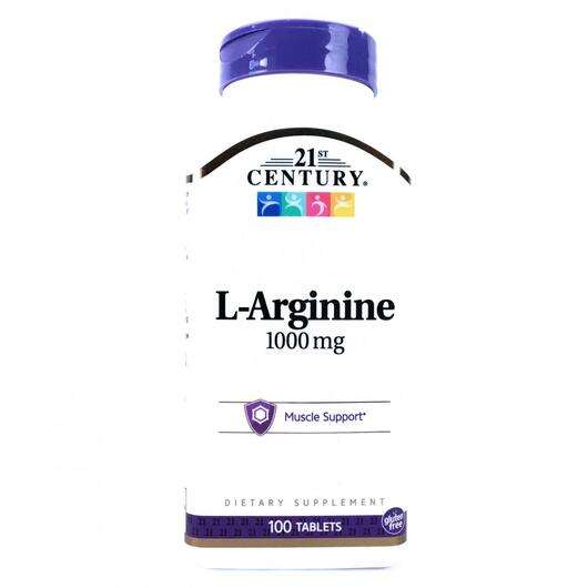 Основне фото товара 21st Century, L-Arginine 1000 mg, L-Аргінін 1000 мг, 100 таблеток