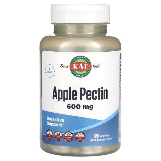 Основное фото товара KAL, Яблочный пектин, Apple Pectin 600 mg, 120 капсул
