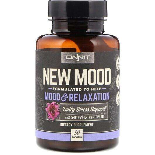 Основне фото товара Onnit, New Mood Mood & Relaxation, 5-гідрокситриптофан, 30...
