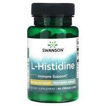 Swanson, L-Гистидин, L-Histidine 500 mg, 60 капсул