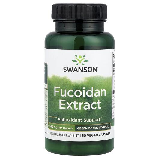 Основное фото товара Swanson, Водоросли, Fucoidan Extract 500 mg, 60 капсул