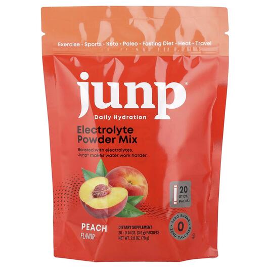 Основное фото товара Electrolyte Powder Mix Peach Основное фото товара JUNP Hydration, Электролиты, Electrolyte Powder Mix Peach, 20 шт