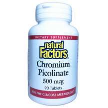Natural Factors, Chromium Picolinate 500 mcg, 90 Tablets
