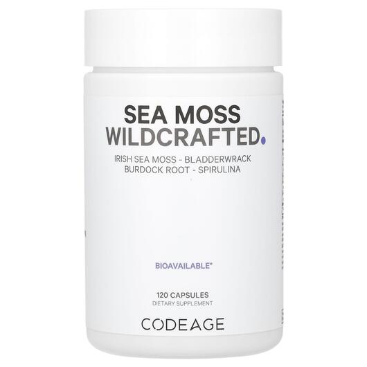 Основне фото товара Sea Moss Wildcrafted, Ірландський морський мох, 120 капсул