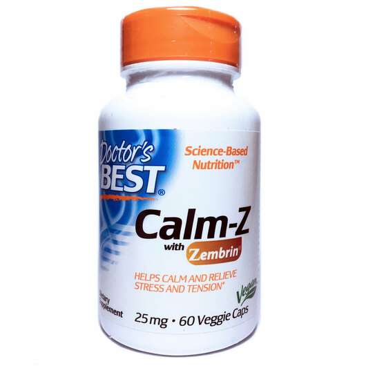 Основное фото товара Doctor's Best, Зембрин 25 мг, Calm-Z with Zembrin, 60 капсул