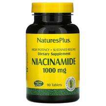 Natures Plus, Niacinamide 1000 mg 90, Ніацинамід 1000 мг, 90 т...
