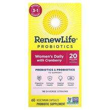 Renew Life, Probiotics Women's Daily with Cranberry 20 Billion...