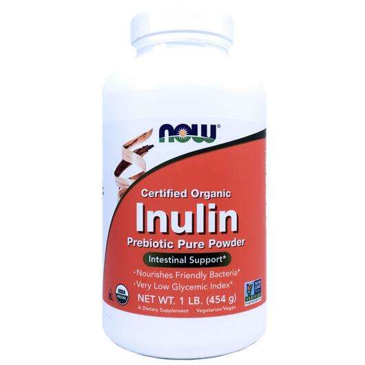 Основне фото товара Now, Inulin Prebiotic Powder, Інулін порошок, 454 г