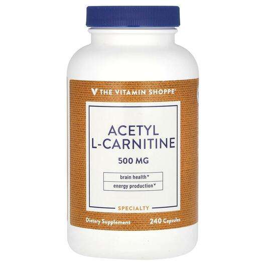 Основное фото товара The Vitamin Shoppe, L-Карнитин, Acetyl L-Carnitine 500 mg, 240...