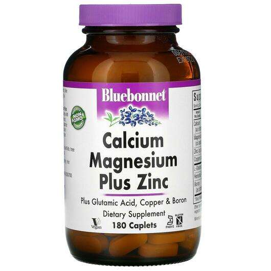 Основне фото товара Bluebonnet, Calcium Magnesium Plus Zinc, Кальцій магній цинк, ...