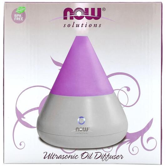 Основне фото товара Solutions Ultrasonic Oil Diffuser Основне фото товара NOW Foods, Solutions Ultrasonic Oil Diffuser, Дифузор, 1 Diffuser
