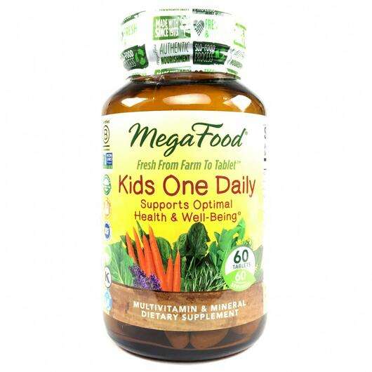Основное фото товара Mega Food, Мультивитамины для детей, Kids One Daily, 60 таблеток