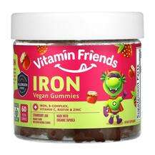 Vitamin Friends, Iron Vegan Gummies Strawberry Jam, 60 Pectin ...