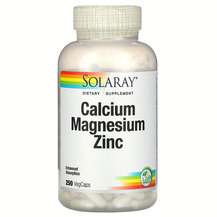 Solaray, Кальций Магний Цинк, Calcium Magnesium Zinc, 250 капсул