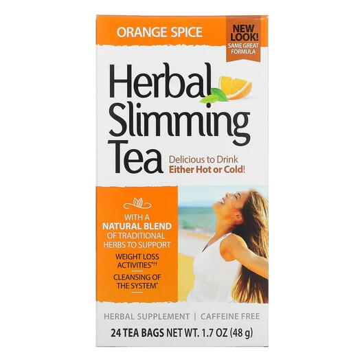 Основное фото товара Herbal Slimming Tea Orange Spice Caffeine, Чай для похудения, 24 