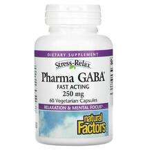 Natural Factors, ГАМК, Stress-Relax Pharma GABA 250 mg, 60 капсул