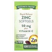 Цинк 50 мг Rapid Release Zinc Softgels Nature's