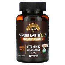 Цинк, Strong Earth Kids Organic Gummies Vitamin C with Vitamin...
