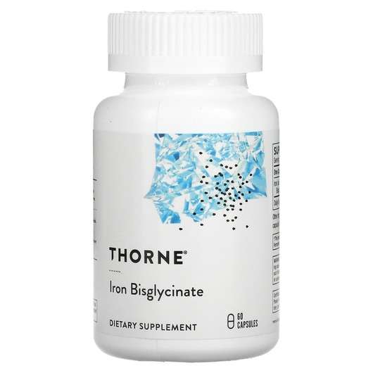 Основне фото товара Thorne, Iron Bisglycinate, Бісгліцинат Заліза, 60 капсул