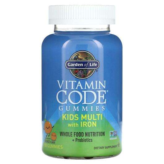 Основне фото товара Garden of Life, Vitamin Code Gummies Kids Multi with Iron Oran...