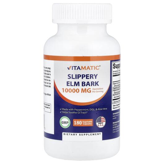 Основное фото товара Vitamatic, Скользкий вяз, Slippery Elm Bark, 180 капсул