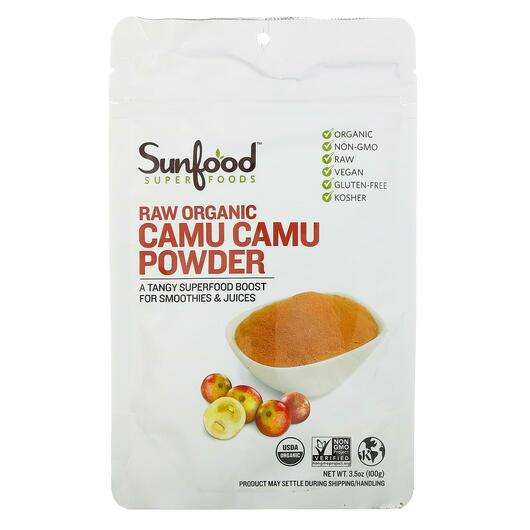 Основне фото товара Sunfood, Raw Organic Camu Camu Powder 3, Каму каму, 100 г