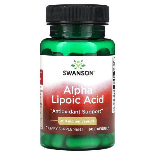 Основное фото товара Альфа-липоевая кислота, Alpha Lipoic Acid 300 mg, 60 капсул