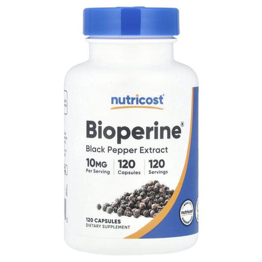 Основне фото товара Nutricost, Bioperine, Чорний перець, 120 капсул