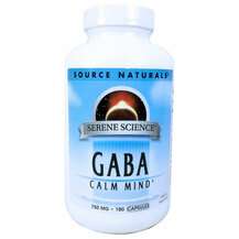 Source Naturals, ГАМК 750 мг, GABA Calm Mind, 180 капсул