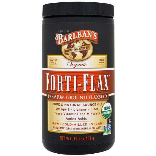 Основне фото товара Barlean's, Barleans Organic Forti Flax Premium Ground Flaxseed...