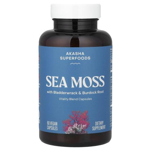 Основне фото товара Akasha Superfoods, Sea Moss, Ірландський морський мох, 60 капсул