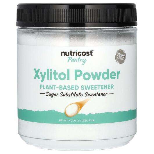 Основное фото товара Nutricost, Натуральный подсластитель, Pantry Xylitol Powder Pl...