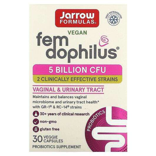 Основне фото товара Jarrow Formulas, Women's Fem Dophilus, Вагінальні пробіотики, ...
