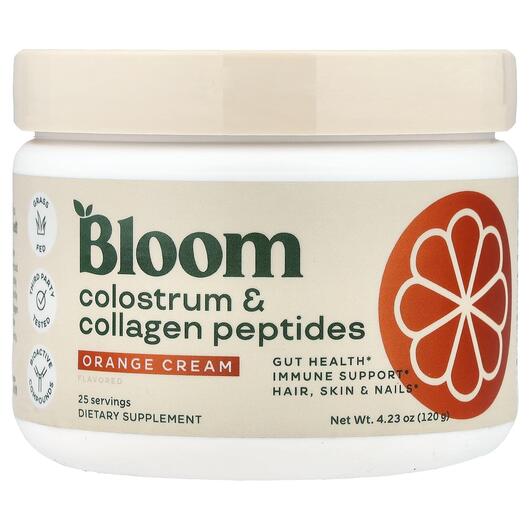 Основне фото товара Colostrum & Collagen Peptides Orange Cream, Колострум, 120 г