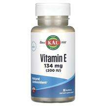 KAL, Витамин E Токоферолы, Vitamin E 134 mg 200 IU, 90 SoftGels
