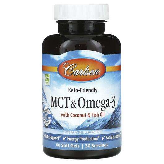 Основное фото товара Carlson, MCT Масло, MCT & Omega-3 With Coconut & Fish ...
