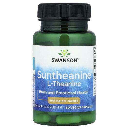 Основное фото товара Suntheanine L-Theanine 200 mg Основное фото товара Swanson, L-Теанин, Suntheanine L-Theanine 200 mg, 60 капсул