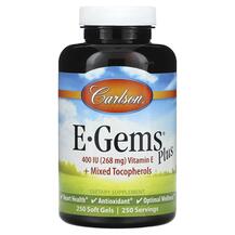 E-Gems Plus 400 IU 268 mg Витамин E Токоферолы Carlson