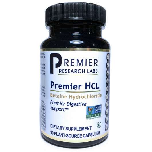 Основне фото товара Premier Research Labs, Premier HCL, Бетаїн HCL, 90 капсул