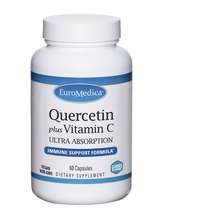 EuroMedica, Кверцетин, Quercetin plus Vitamin C, 60 капсул