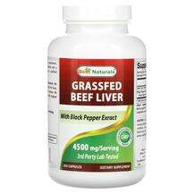 Best Naturals, Поддержка печени, Grassfed Beef Liver 4500 mg, ...