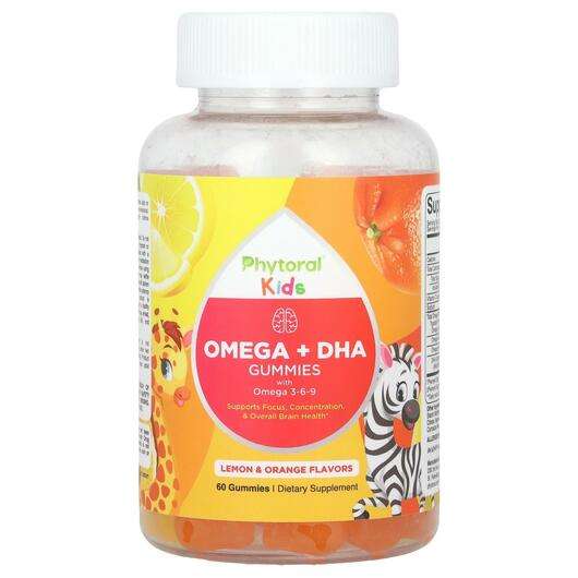 Основное фото товара Phytoral, Омега 3 6 9, Kids Omega + DHA Gummies, 60 таблеток