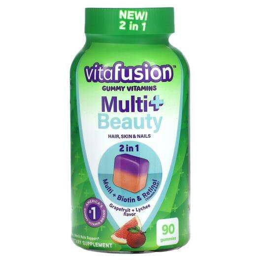 Основне фото товара VitaFusion, Multi+ Beauty Grapefruit + Lychee, Мультивітаміни ...